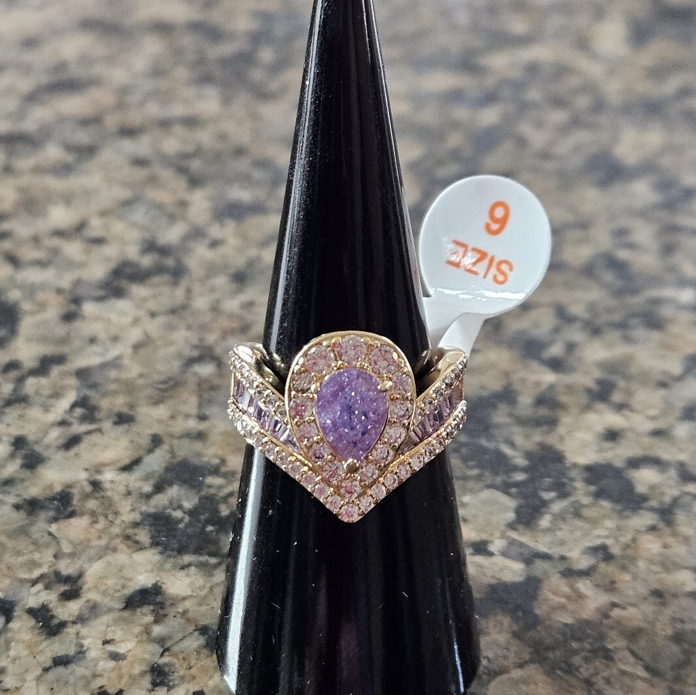 Bomb Party RBP8632 "The Moments Matter" Amethyst Ice Crystal Sz 6